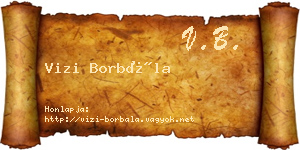 Vizi Borbála névjegykártya